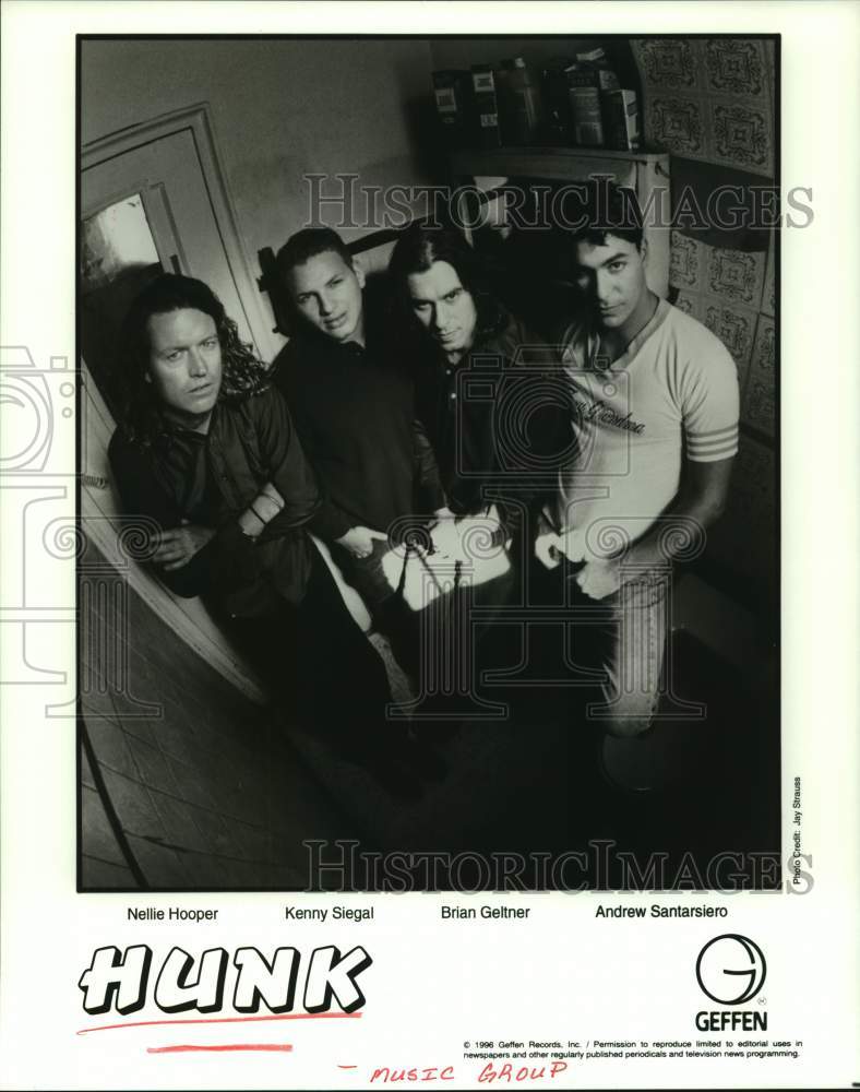 1996 Press Photo Members of the musical group &quot;Hunk&quot; - hcp08515- Historic Images