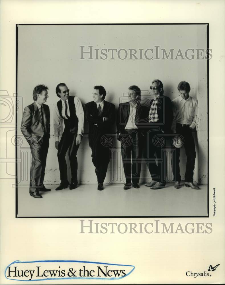 1988 Press Photo Rock group Huey Lewis &amp; The News - hcp08527- Historic Images