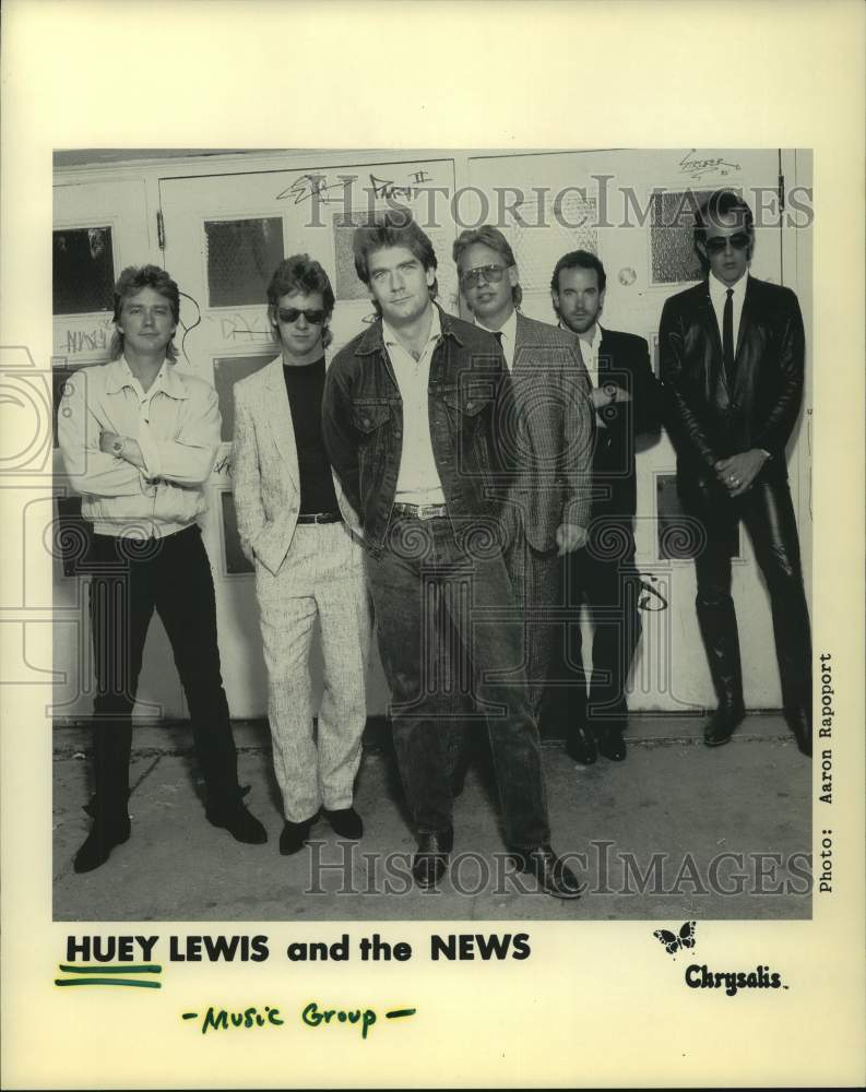 1986 Press Photo Music group Huey Lewis and the News - hcp08530- Historic Images