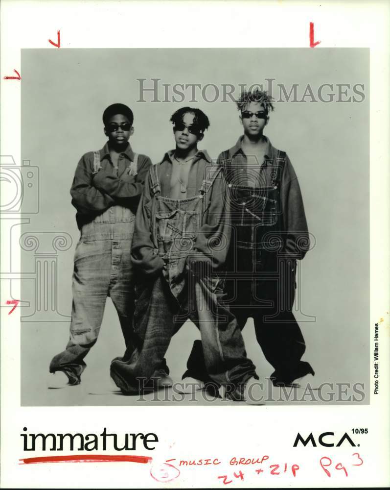 1995 Press Photo Music Group immature - hcp08544- Historic Images