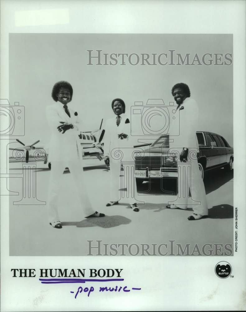 1984 Press Photo Members of the pop music group The Human Body - hcp08598- Historic Images