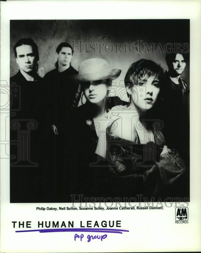 1990 Press Photo Members of the pop music group The Human League - hcp08601- Historic Images