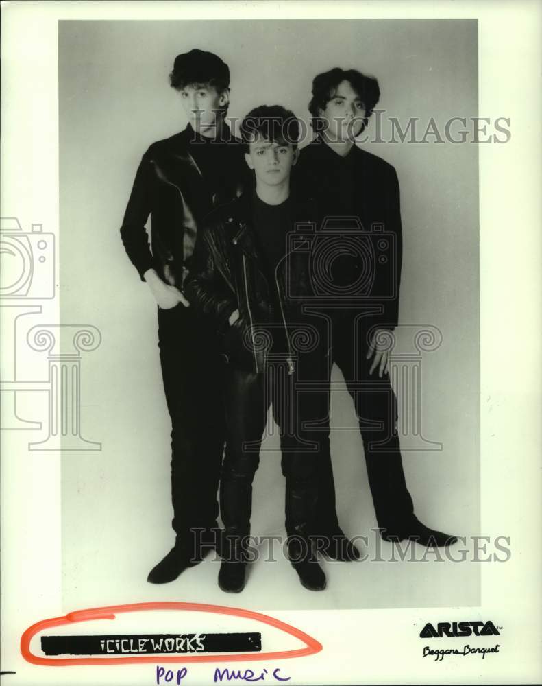 1984 Press Photo Members of the pop music group Icicleworks - hcp08606- Historic Images