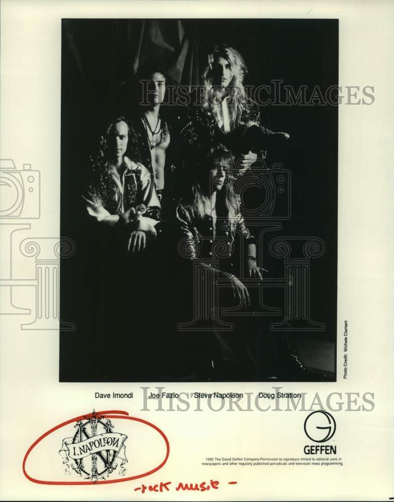 1990 Press Photo Members of the rock music group I, Napoleon - hcp08617- Historic Images