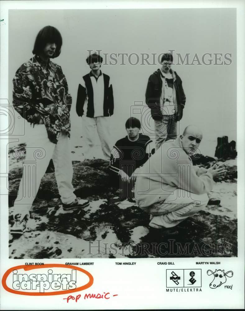 1991 Press Photo Members of the pop music group Inspiral Carpets - hcp08623- Historic Images