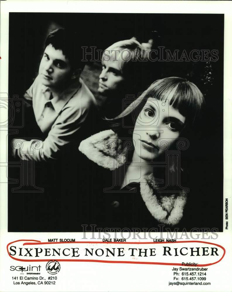 1998 Press Photo Members of the music group Sixpence None The Richer - hcp08664- Historic Images