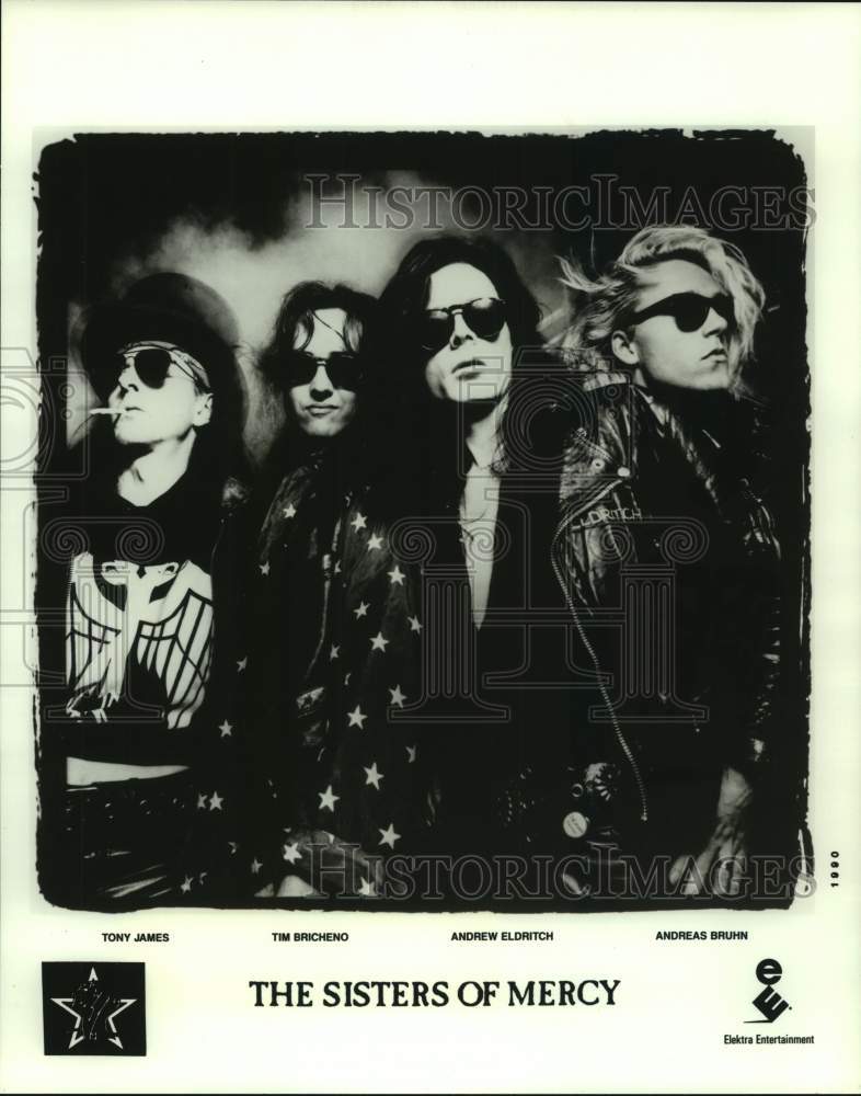 1990 Press Photo Music group The Sisters Of Mercy. - hcp08673- Historic Images