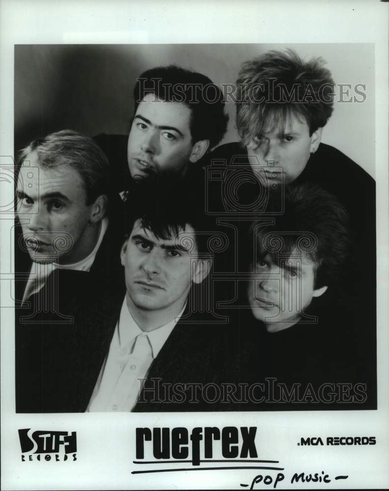 1986 Press Photo Pop music group Ruefrex. - hcp08679- Historic Images