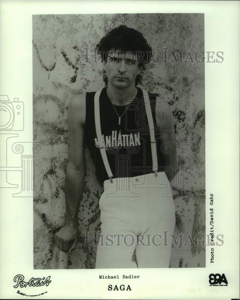 1983 Press Photo Michael Sadler from pop group Saga - hcp08701- Historic Images