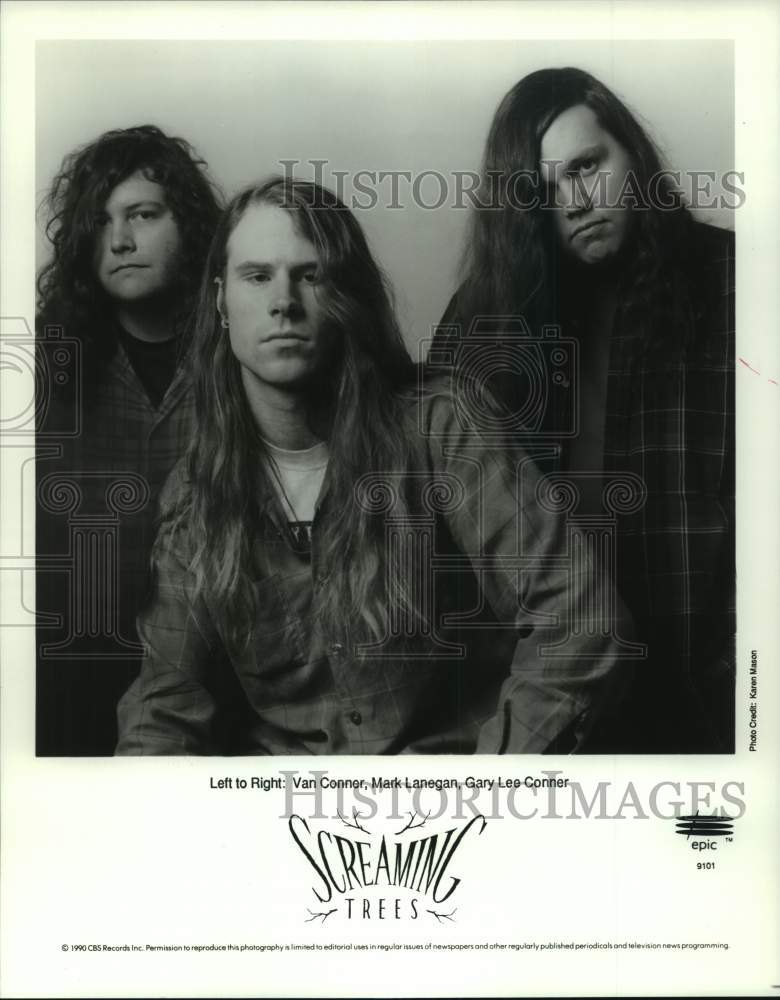 1990 Press Photo Members of the Music Group &quot;Screaming Trees&quot; - hcp08767- Historic Images