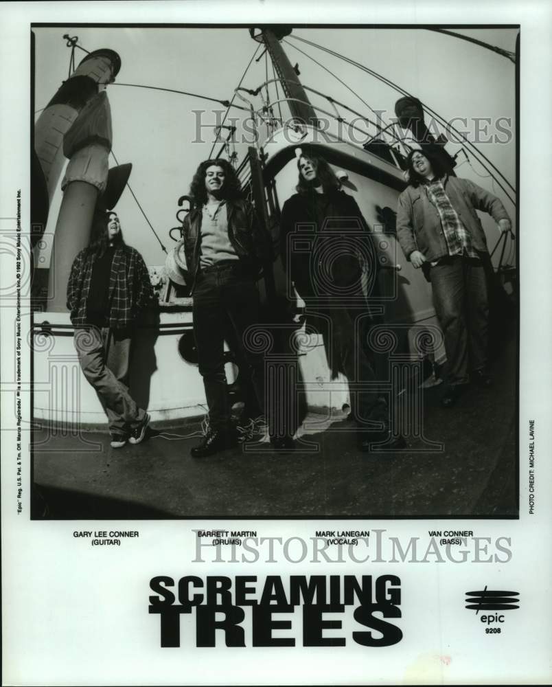 1992 Press Photo Members of the Music Group &quot;Screaming Trees&quot; - hcp08768- Historic Images