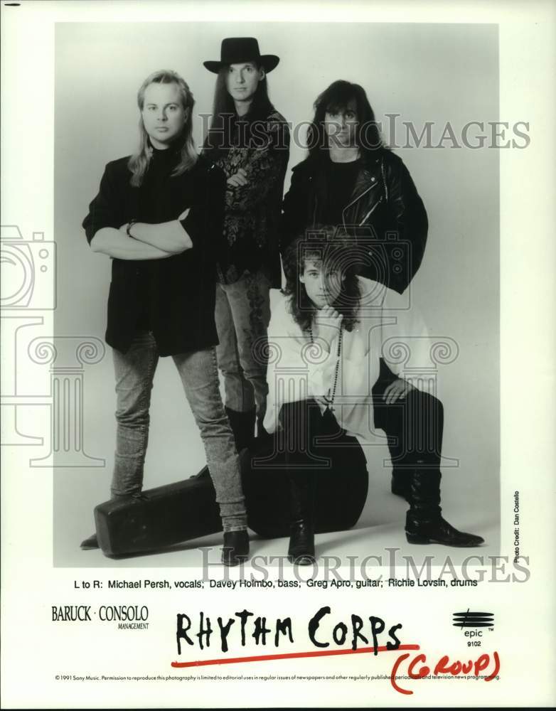 1991 Press Photo Members of the music group Rhythm Corps - hcp08798- Historic Images