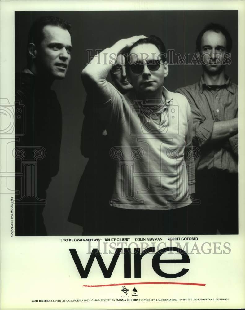 1990 Press Photo Members of the music group Wire - hcp08828- Historic Images