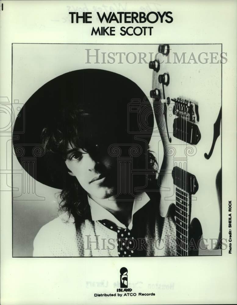 1984 Press Photo Mike Scott of the Waterboys Pop Music Group - hcp08858- Historic Images