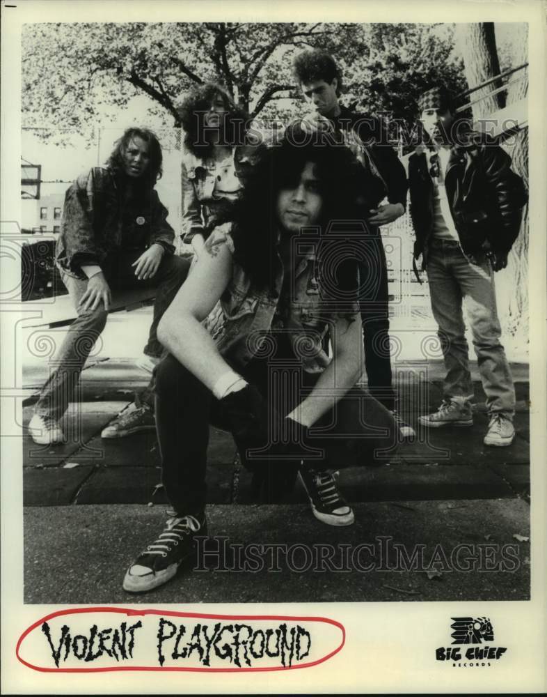 1989 Press Photo Violent Playground Rock Music Group - hcp08905- Historic Images