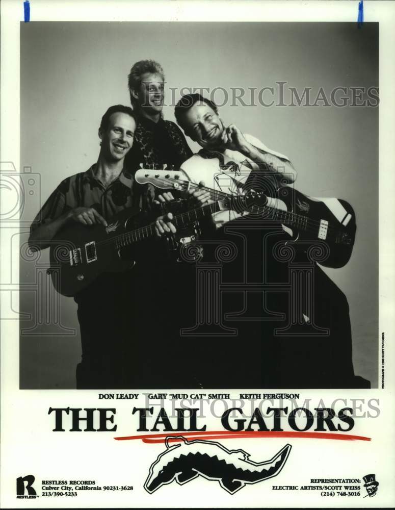 1989 Press Photo Members of the swamp-boogie trio The Tail Gators - hcp09032- Historic Images