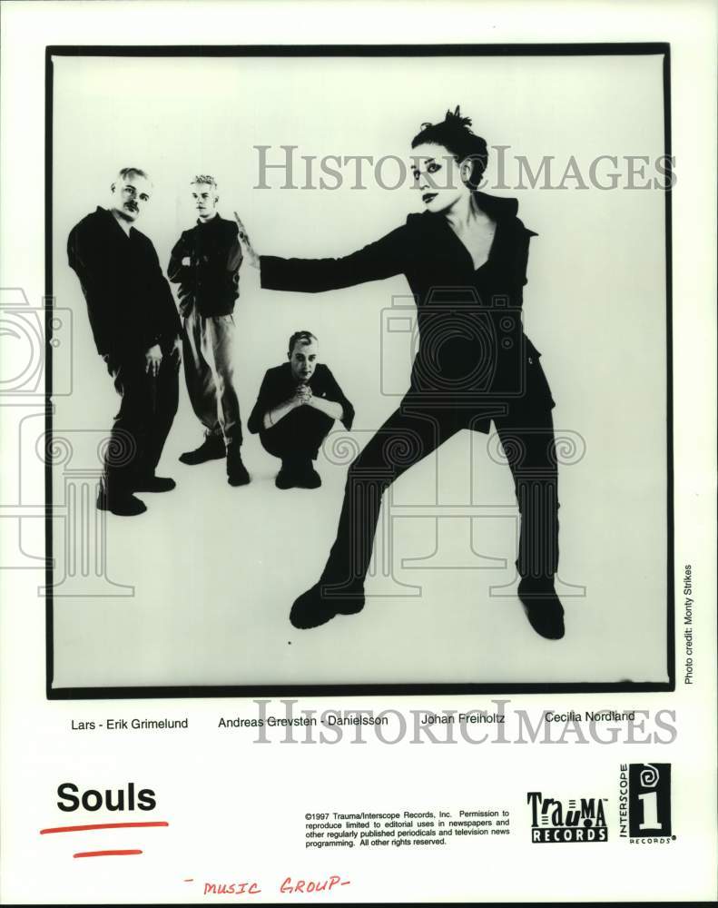 1997 Press Photo Members of the music group Souls - hcp09086- Historic Images