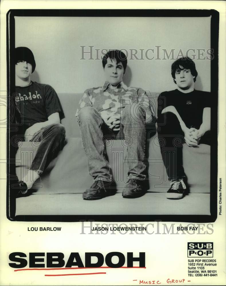 1997 Press Photo Lou Barlow, Jason Lowenenstein, Bob Fay of Sebadoh - hcp09140- Historic Images