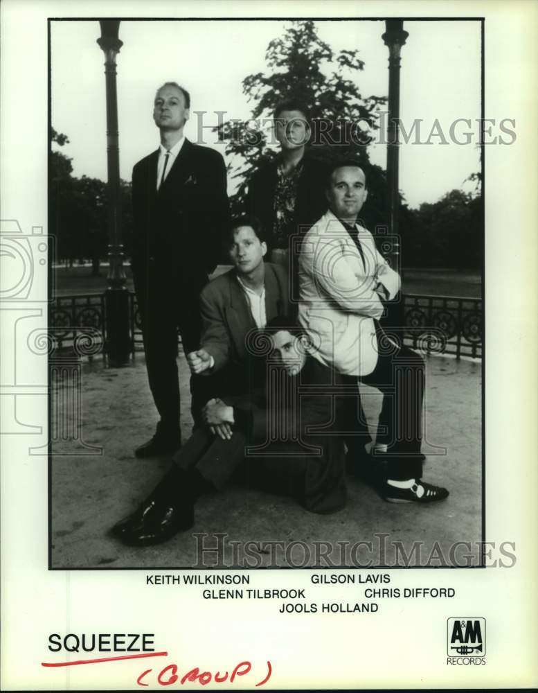 1989 Press Photo Squeeze Musical Rock Group - hcp09191- Historic Images