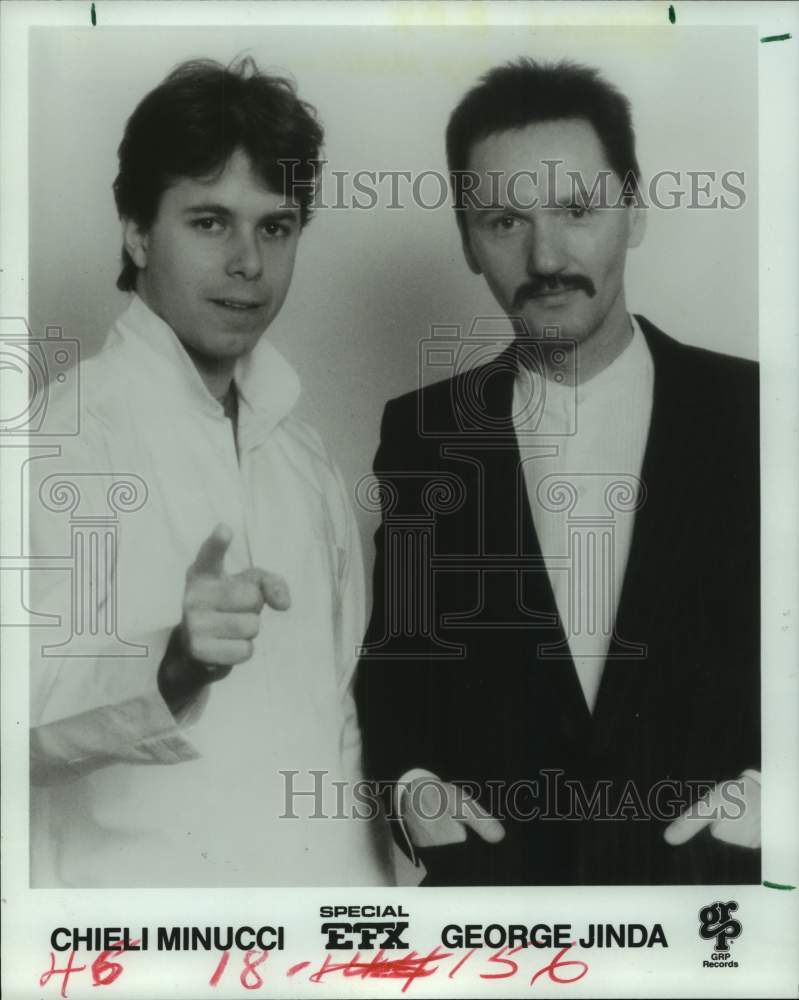 1986 Press Photo Chieli Minucci, George Jinda of Pop Group Special EFX- Historic Images