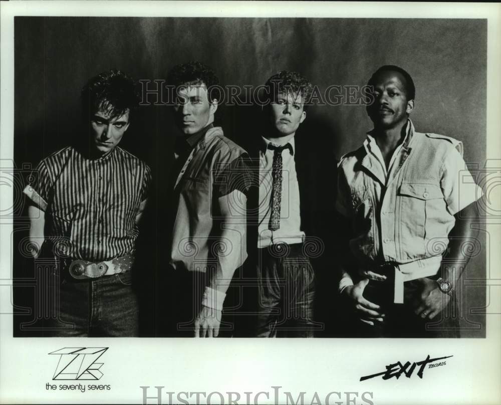 1985 Press Photo Pop music The Seventy Sevens - hcp09281- Historic Images