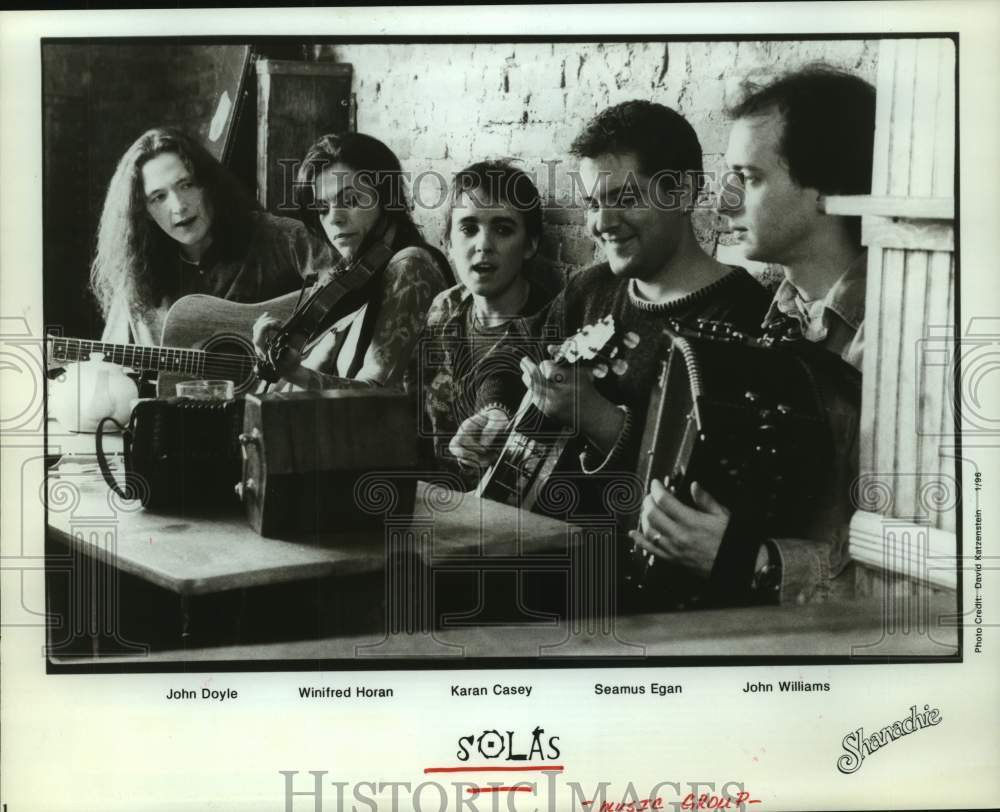 1996 Press Photo Members of music group &quot;Solas&quot;. - hcp09311- Historic Images