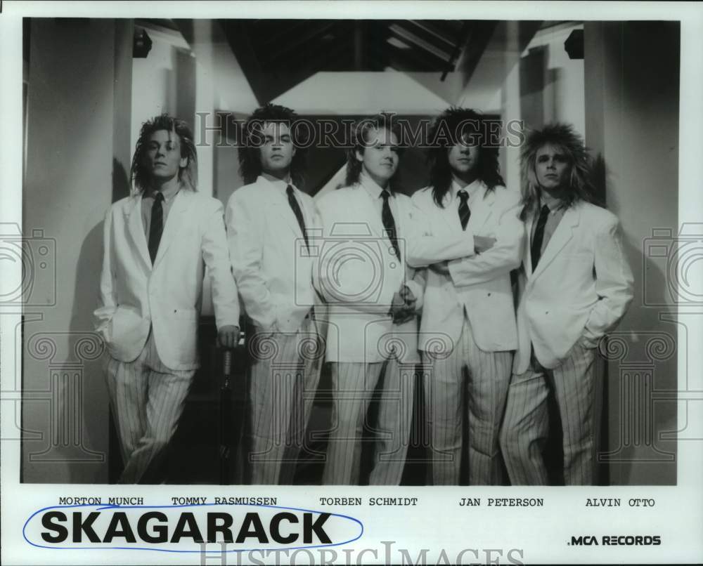 1987 Press Photo Members of rock group &quot;Skagarack&quot;. - hcp09326- Historic Images