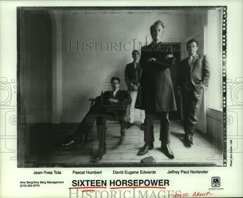 1998 Press Photo Members of music group &quot;Sixteen Horsepower&quot;. - hcp09330- Historic Images