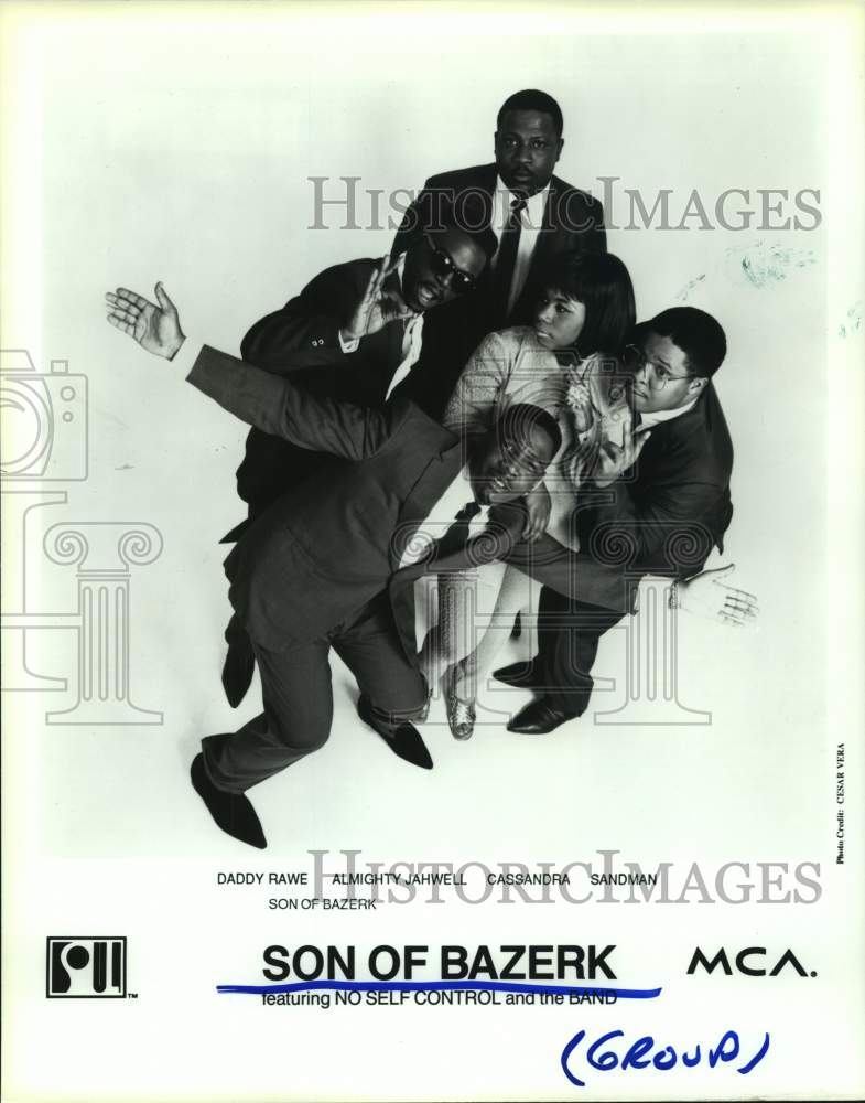 1991 Press Photo Members of music group &quot;Son of Bazerk&quot; - hcp09370- Historic Images