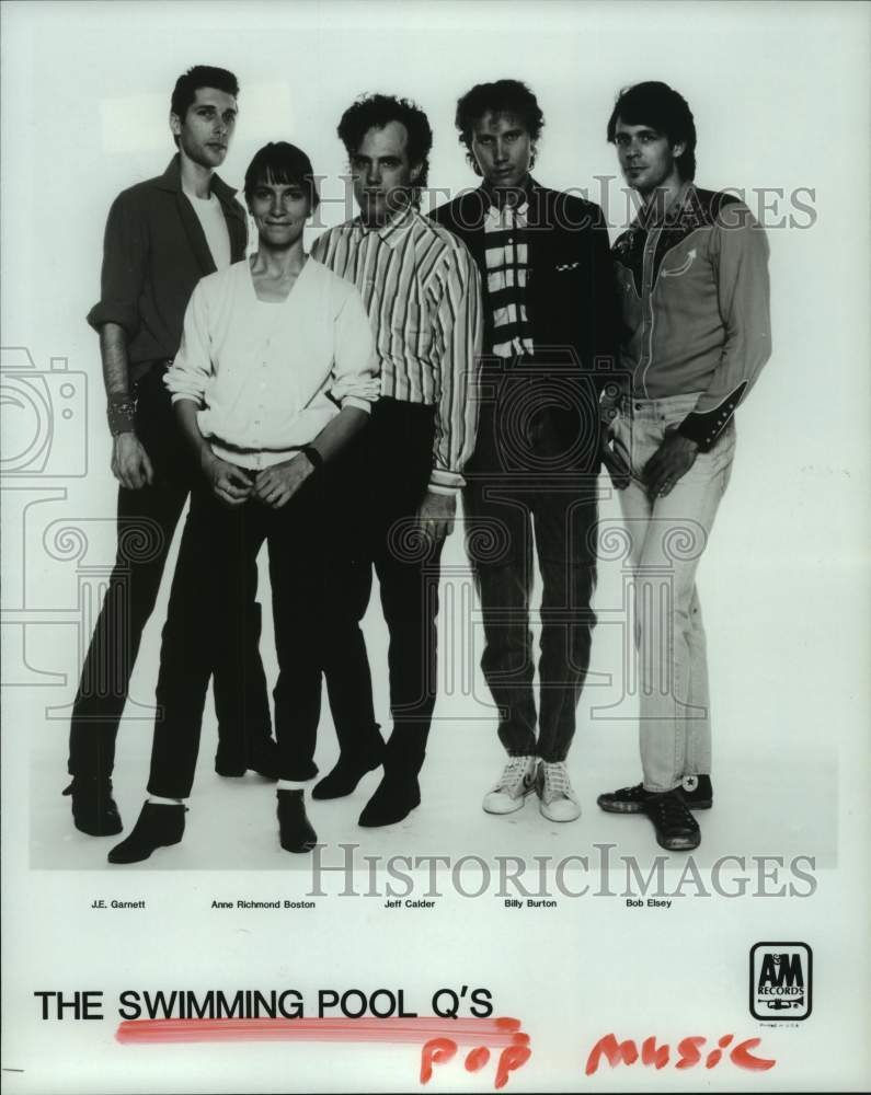 1984 Press Photo Pop music group The Swimming Pool Q&#39;s - hcp09399- Historic Images