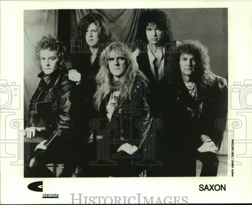 1991 Press Photo Promotional portrait of rock group &quot;Saxon&quot; - hcp09476- Historic Images