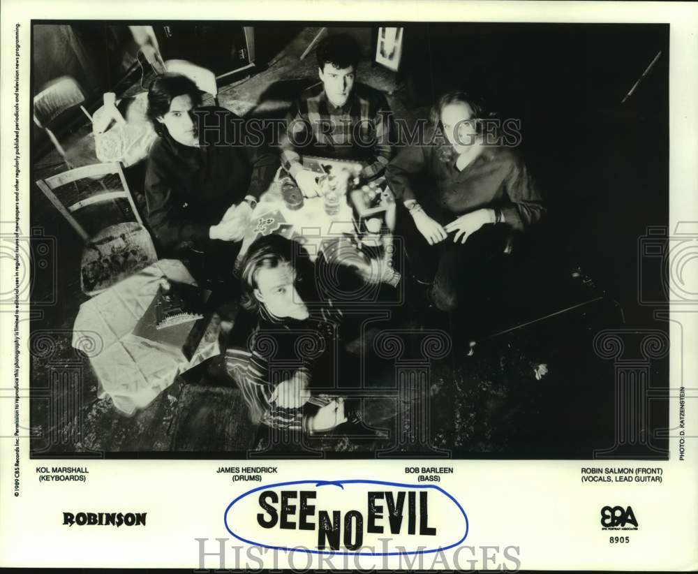 1989 Press Photo Musical group &quot;See No Evil&quot; - hcp09488- Historic Images