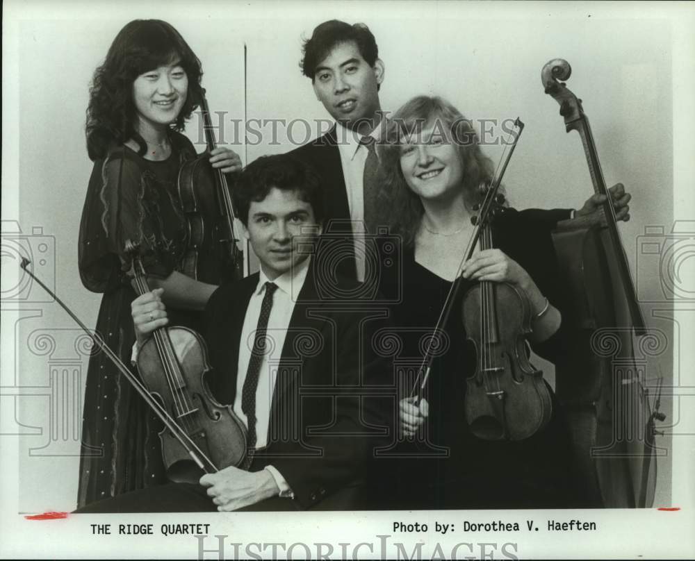 1985 Press Photo Members of music group &quot;Ridge String Quartet&quot;. - hcp09509- Historic Images