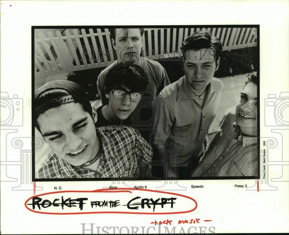 1993 Press Photo Rocket from the Crypt band members - hcp09536- Historic Images