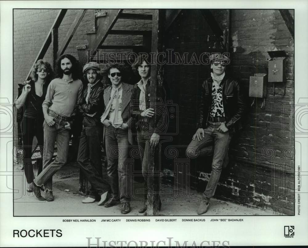 1981 Press Photo Rockets band members - hcp09542- Historic Images