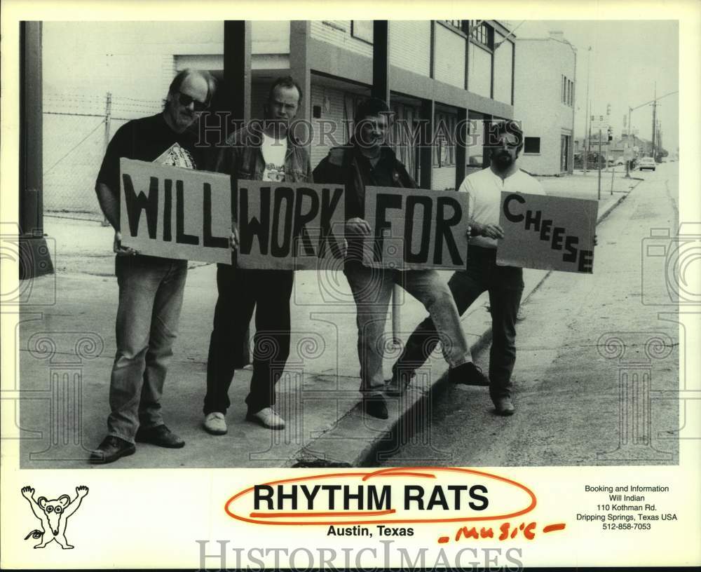 1994 Press Photo Rhythm Rats music group - Austin, Texas - hcp09543- Historic Images