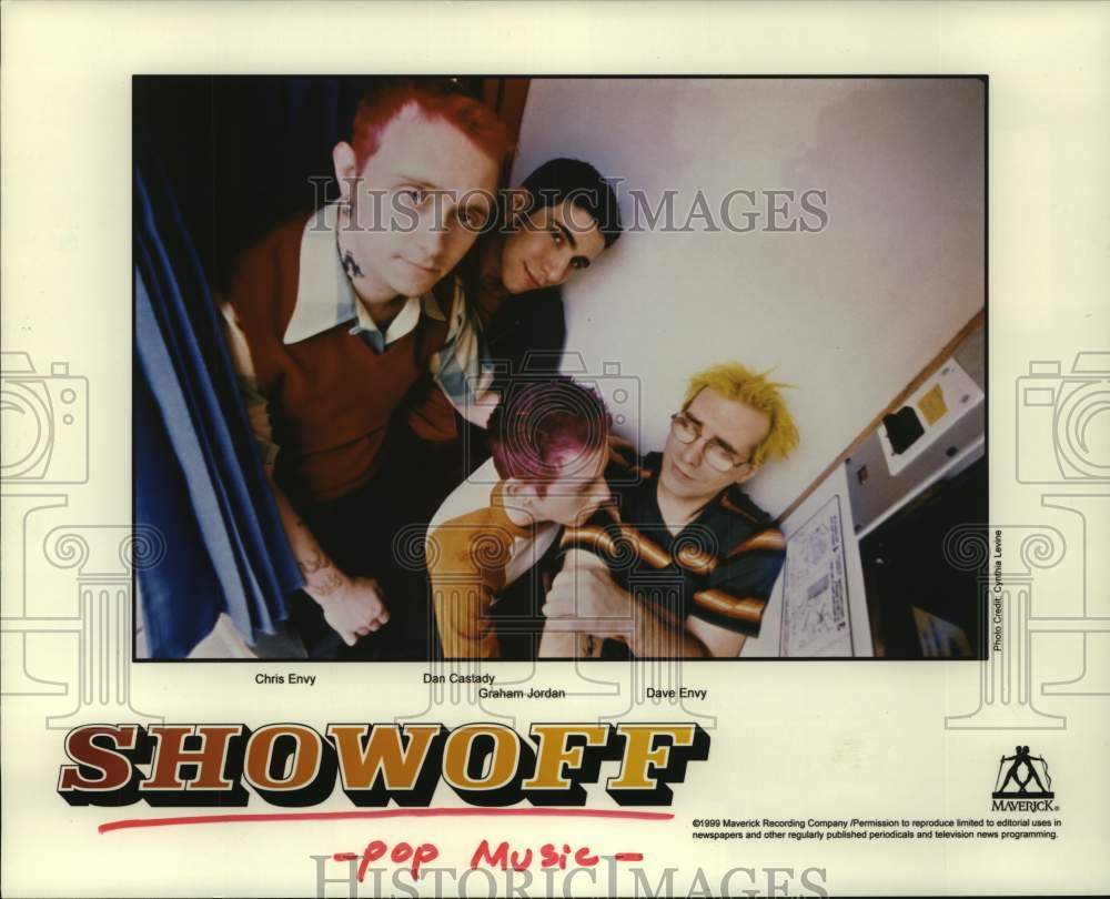 2000 Press Photo Showoff band: Chris Envy, Dan Castady, Graham Jordan, Dave Envy- Historic Images