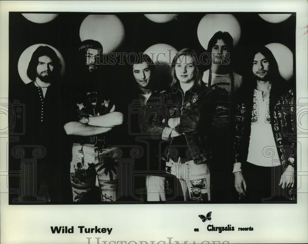 1973 Press Photo Members of the Rock Group, Wild Turkey - hcp09648