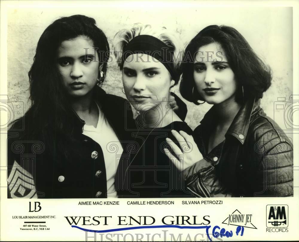 1991 Press Photo West End Girls - Canadian pop band - hcp09665- Historic Images