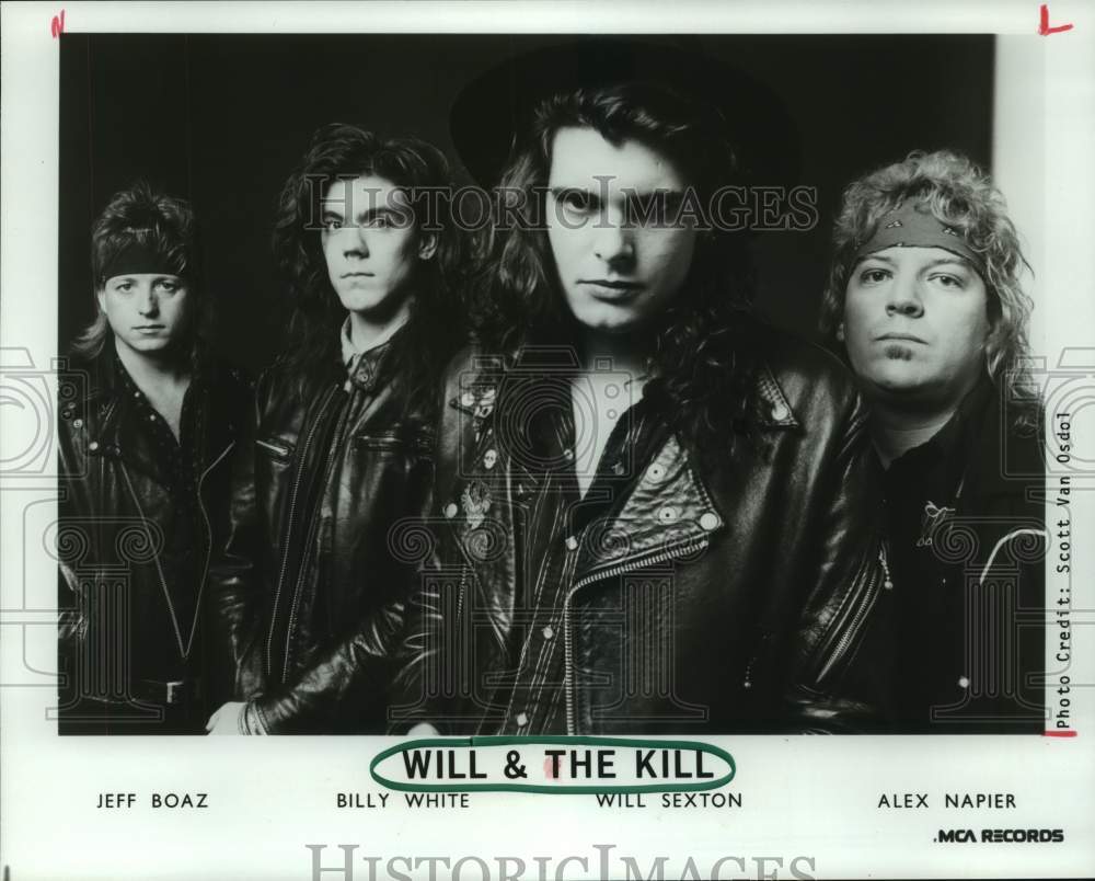 1987 Press Photo Members of rock music group &quot;Will &amp; The Kill&quot;. - hcp09683- Historic Images