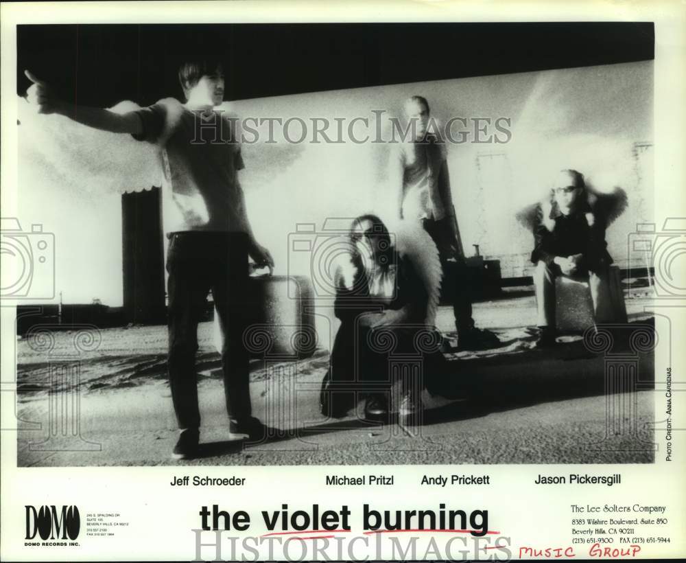 1996 Press Photo Members of music group &quot;The Violet Burning&quot;. - hcp09722- Historic Images