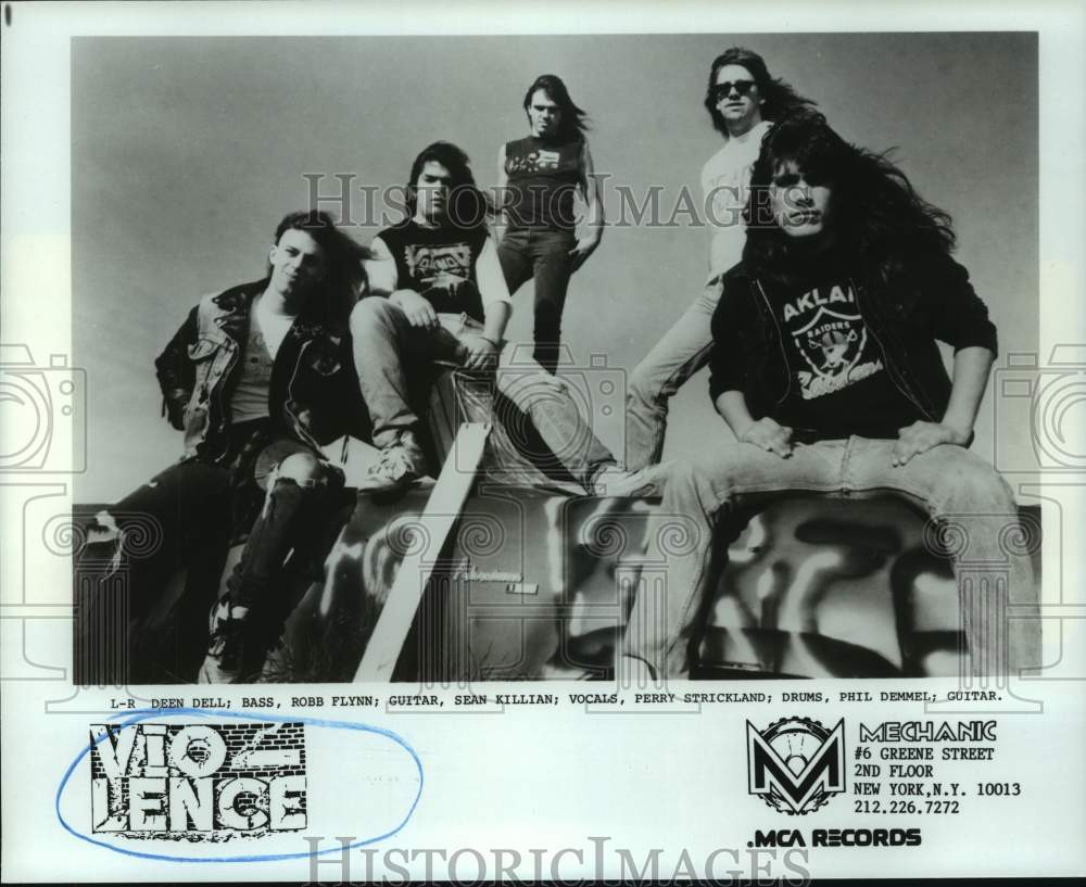 1988 Press Photo Members of rock group &quot;Violence&quot;. - hcp09725- Historic Images