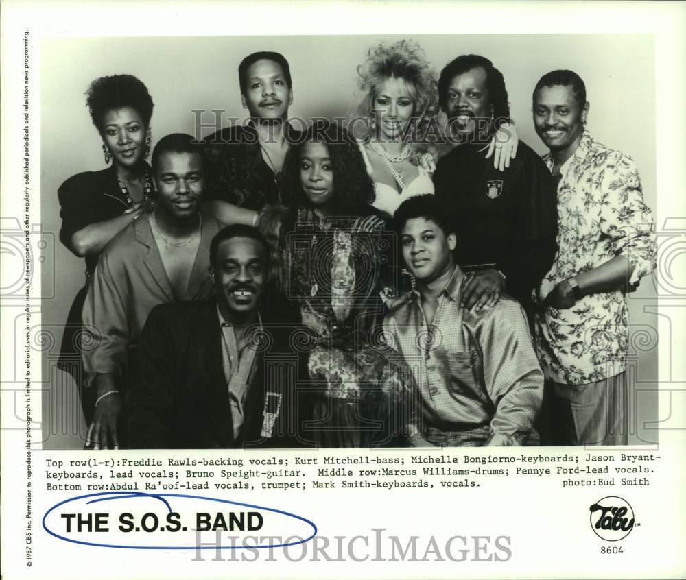 1987 Press Photo Members of The S.O.S. Band - hcp09758- Historic Images