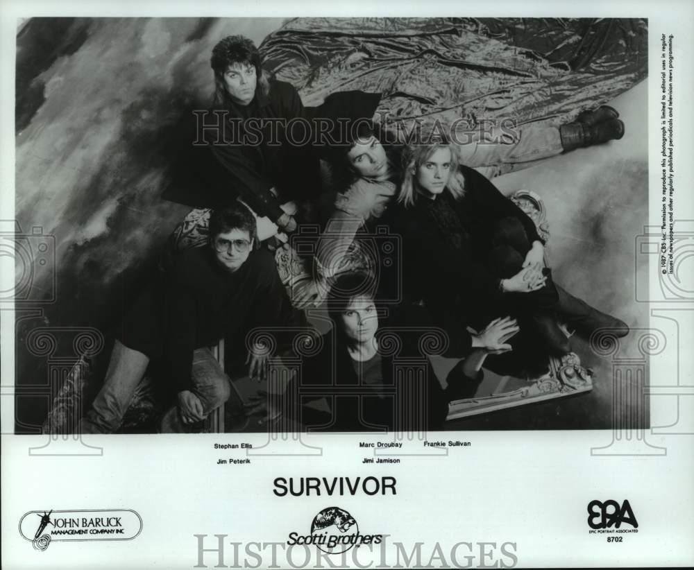 1987 Press Photo Rock music group Survivor. - hcp09824- Historic Images