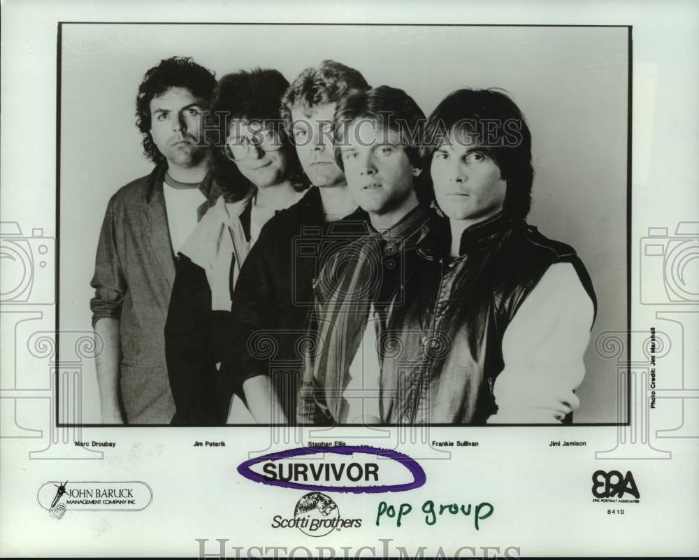 1984 Press Photo Pop music group Survivor. - hcp09825- Historic Images