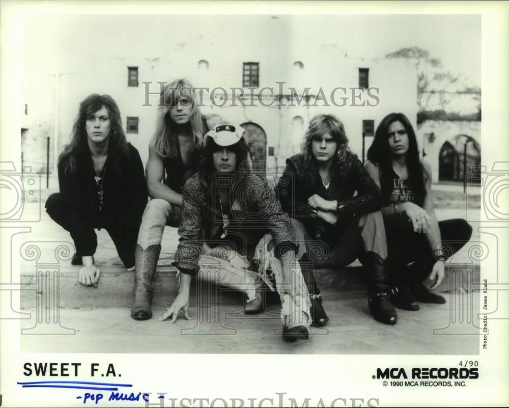 1990 Press Photo Pop music group Sweet F.A. - hcp09827- Historic Images