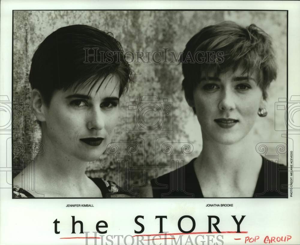 1993 Press Photo Members of Pop Music Group, The Story - hcp09833- Historic Images