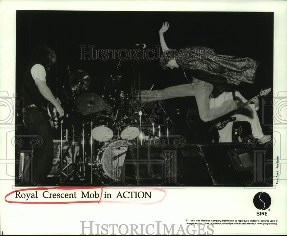 1989 Press Photo Royal Crescent Mob in action on stage - hcp09910- Historic Images