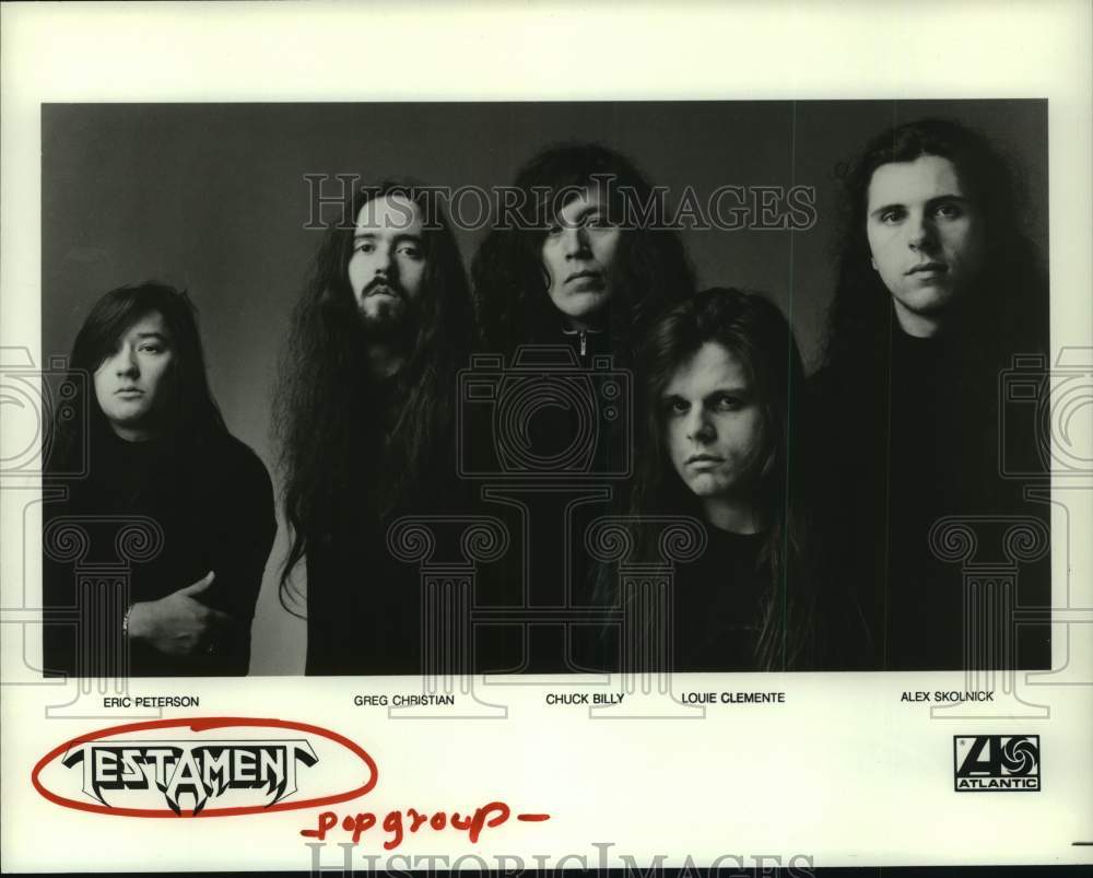 1992 Press Photo Members of the musical pop group &quot;Testament&quot; - hcp09944- Historic Images