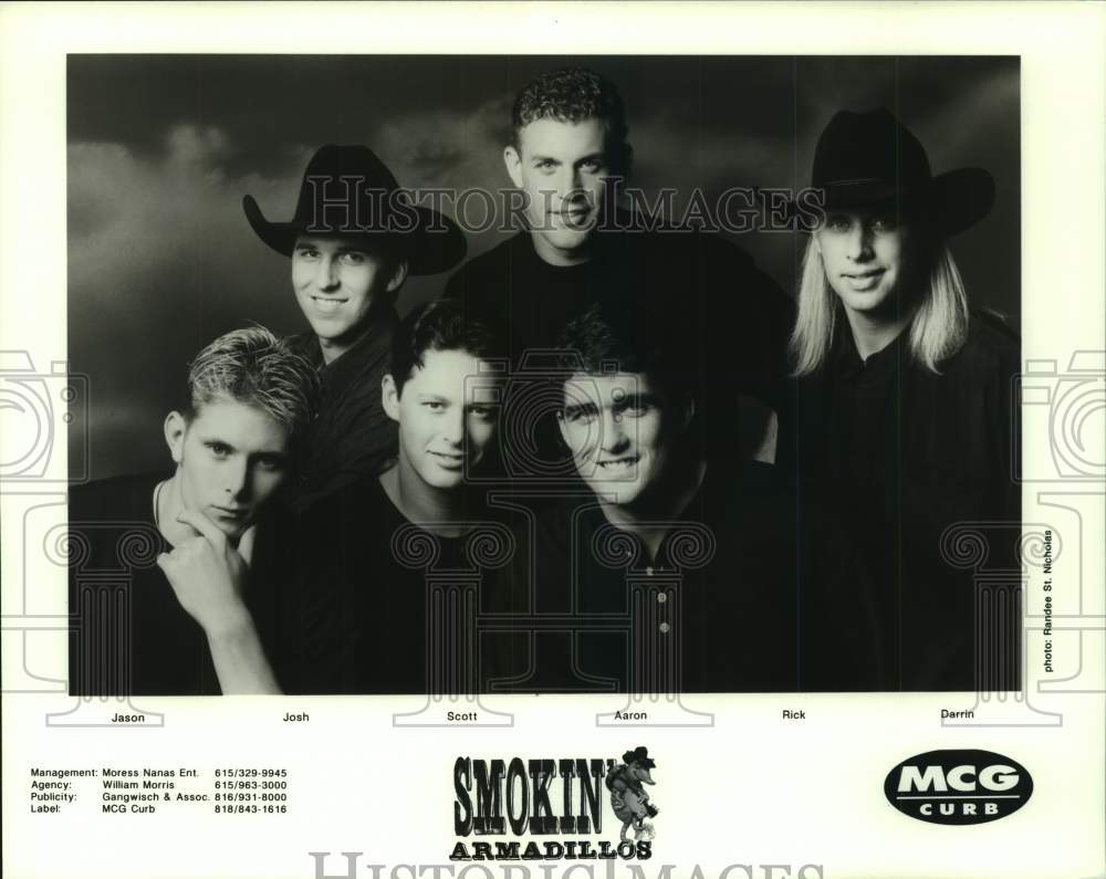 1994 Press Photo Members of the musical group &quot;Smokin&#39; Armadillos&quot; - hcp09981- Historic Images